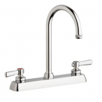 Chicago Faucets W8D-GN2AE1-369ABCP Workboard Faucet, 8''